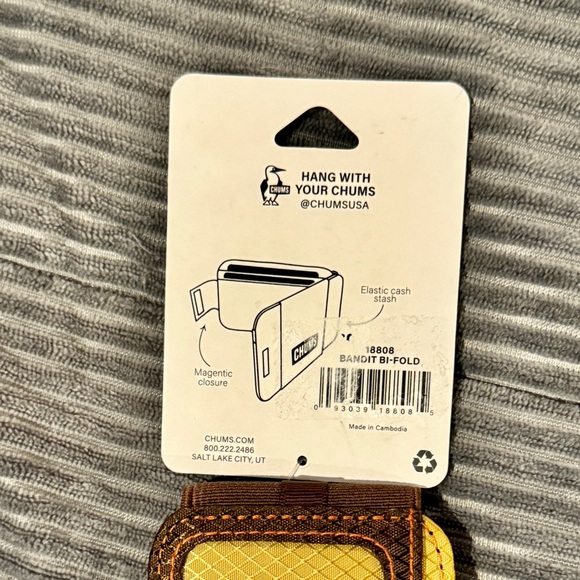 Chums Bandit unisex-adult Bi-Fold Polyester Wallet – NWT - Picture 5 of 7